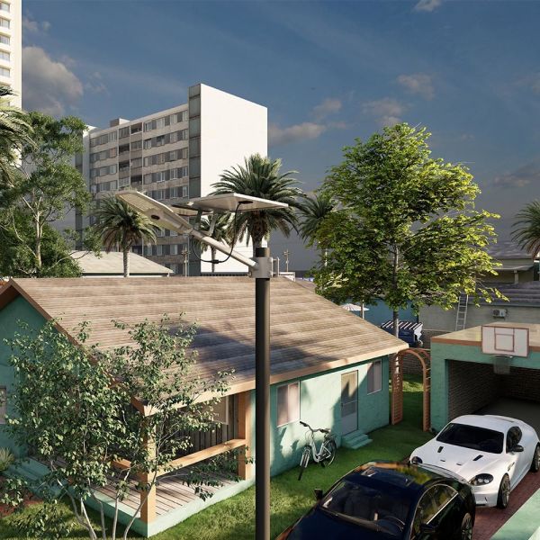 Lithium Battery Waterproof IP65 LED Solar Street Lights Outdoor 6-8 Meters Pole Height