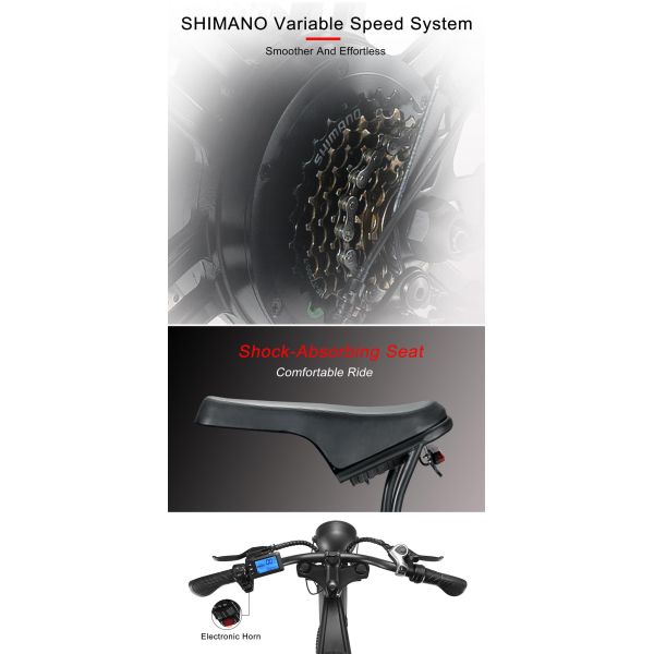 Full Suspension Rear Hub Motor Electric Bike With 48v 1000w Power And REMOVABLE BATTERY