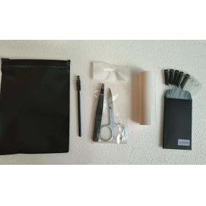 Quality Custom Logo Eyebrow Stamp Stencil Kit With Tweezers for sale