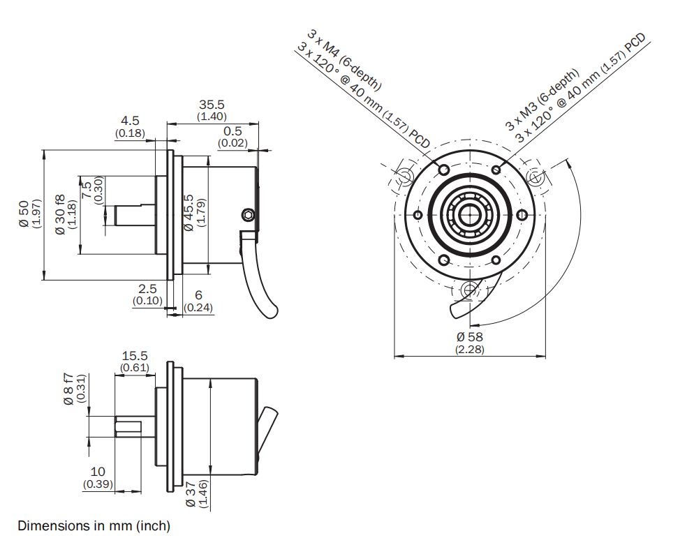 6 Channel DBS50E-S5CK01000 Sick Incremental Encoder 1000 PPR Stainless Steel Shaft
