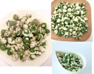 Quality Roasted Coated White Wasabi Flavor Green Peas Kosher Certified Natural Foods for sale
