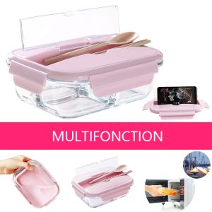 Meal Prep BPA Free 960ml Borosilicate Glass Food Container