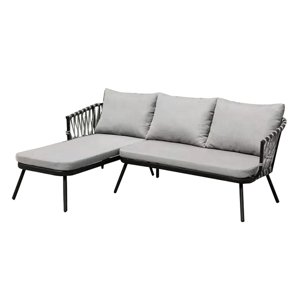 680mm Height Rattan Garden Corner Sofa