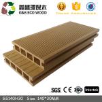 Fade Resistance WPC Hollow Decking Recyclable Plastic And Wood Composite