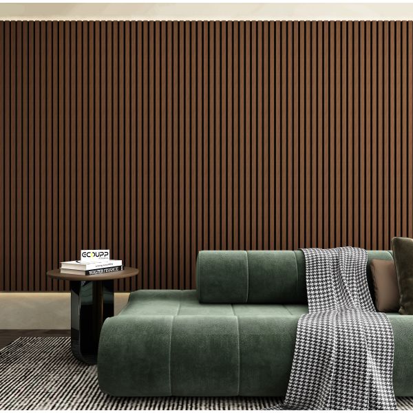 Gym Multicolor Wall Slat Wood Veneer Panels Fireproof Durable