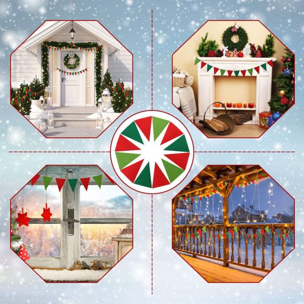 Customized Logo Christmas Tree Flag 20*15 Cm Felt Christmas Tree Decorations