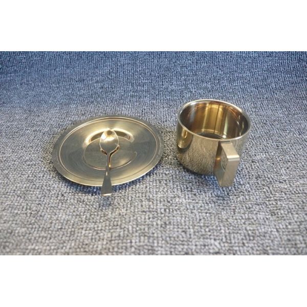 Gold Handle Cup Saucer Espresso Mug Set With Coaster For Coffee Tea Milk