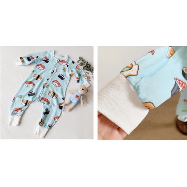 Eco Friendly Muslin Baby Pajamas Baby Shower Printed 100% Cotton Material