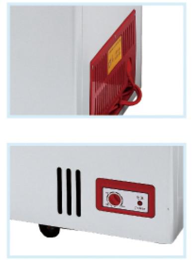 Deep Chest Freezers Red Solid Door Lockable Key For Meat / Seafood