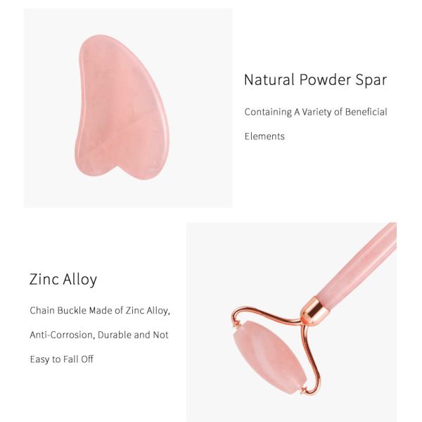 Heart Shaped Crystal Scraping Jade Facial Massage Roller