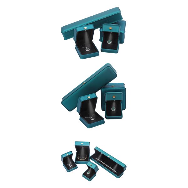 Light Green Led Light Jewellery Box For Necklace Bracelet Ring Earrings Custom Size