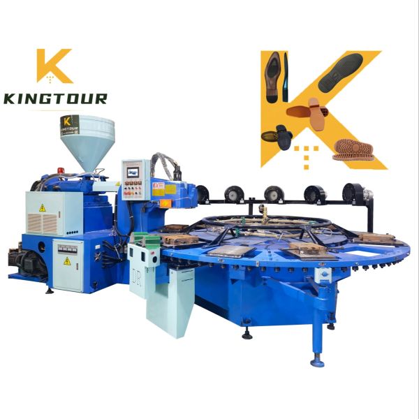 One Color Shoe Sole Making Machine 12 Station PVC Sole Injection Machine 18500W KT-6612
