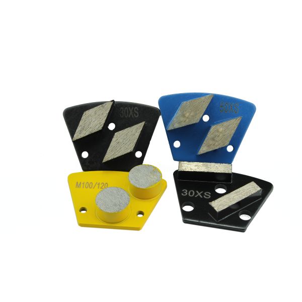 Factory CPS Concrete Grinding Diamond Tools with Double 15mm rectangular blade customized blade shape