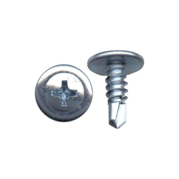 M4.2x13mm Galvanized Self Drilling Screws Wafer Head Phillip Zinc Plated Tornillo