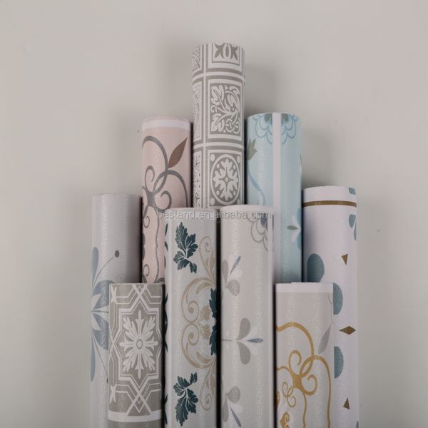 Modern Design Style 60cm Green Beautiful Bedroom Wallpaper Roll Plain Pattern Self Adhesive Decorative Wallpaper for Rooms