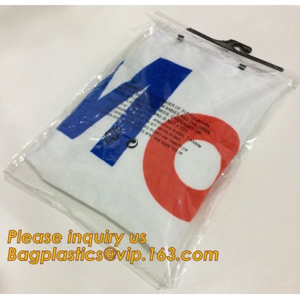 hanger bag with zip lock on the top,Frosted Zip lockk bag EVA PVC hanger bag for clothes, EVA frost drawstring bag, Froste