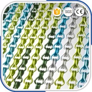 90x210cm Anodising Aluminum Chain Link Fly Screen Door Curtain