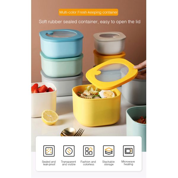 1L 2L 3L Microwave Plastic Food Container Plastic Kitchen Organizer