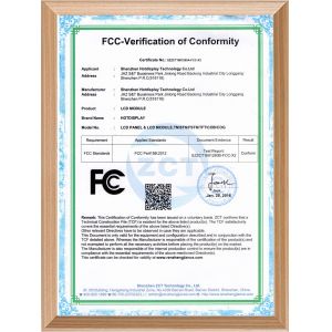 Hotdisplay Technology Co.Ltd Certifications