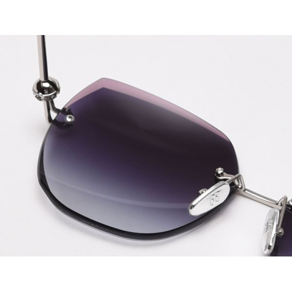 Rimless Women UV400 Metal Frame Polarized Sunglasses Oversized Gradient