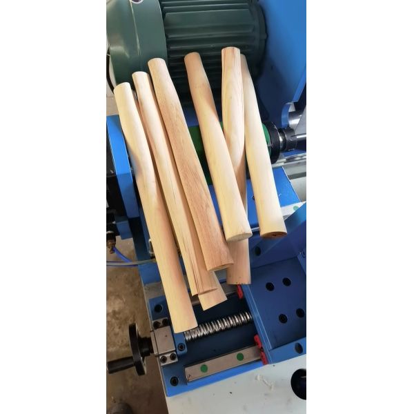 Wooden handle making machine automatic feeding CNC wood turning lathe for pan handle hammer handle paint handle