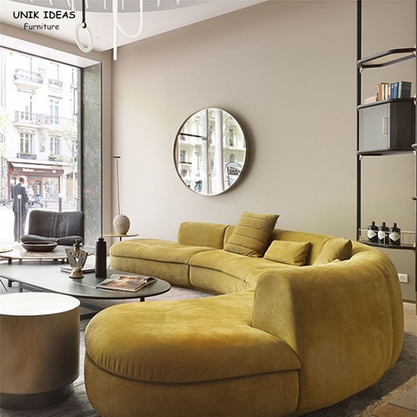 Leather Blue Velvet Upholstered Sofa Bed Contemporary Leather Couch Set