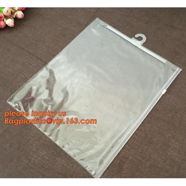 hanger bag with zip lock on the top,Frosted Zip lockk bag EVA PVC hanger bag for clothes, EVA frost drawstring bag, Froste