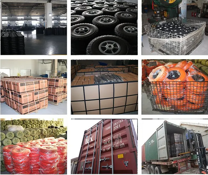 PU Solid Polyurethane Wheel Puncture Proof Rubber Wheelbarrow Wheel
