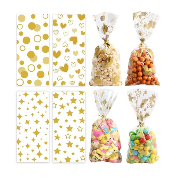 Hard Candy Transparent Opp Header Bag Recyclable Cellophane Bags For Food Packaging