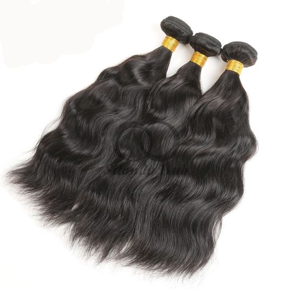 Natural Black Natural Wave Remy Human Hair Bundles Sew In Weave Bundles Brazilian Bundle Deals