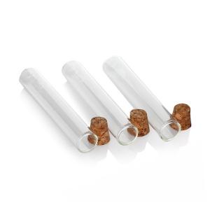 Quality Clear Wooden Lid Glass Jars Glass Pre Roll Tubes Childproof Borosilicate Glass Test Tube for sale