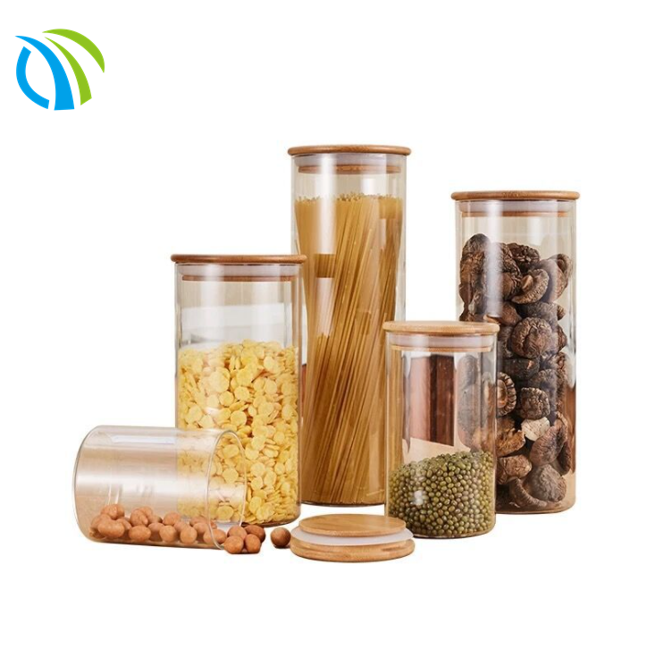 10oz 15 Gram Glass Pantry Jars Airtight Lid Vacuum Seal Containers SGS