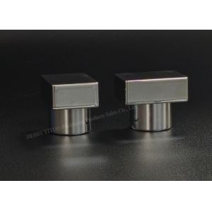Quality Electroplated PP Plastic Material Perfume Bottle Tops Silvery Square Shape for sale