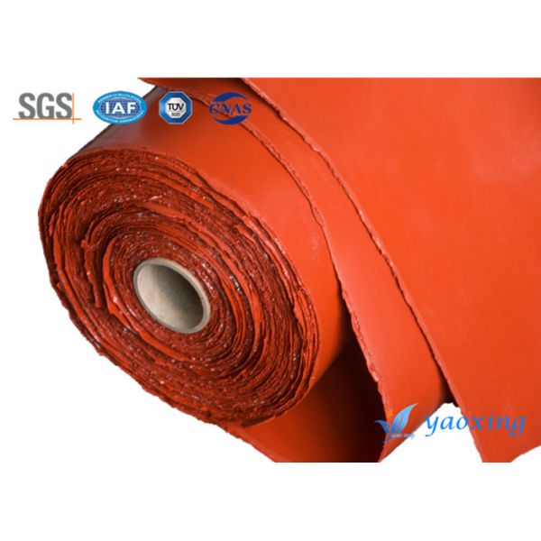 1m Width Silicone Compound Fiberglass Cloth Tolerance To 500 Degrees Fahrenheit