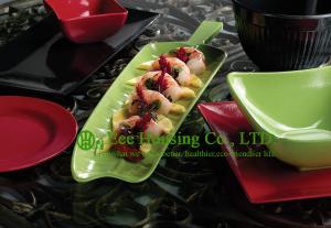 Quality Eco-friendly Bamboo Fiber Tableware, Bamboo Fiber Plate Manufactuer In China, Leaf-shaped for sale