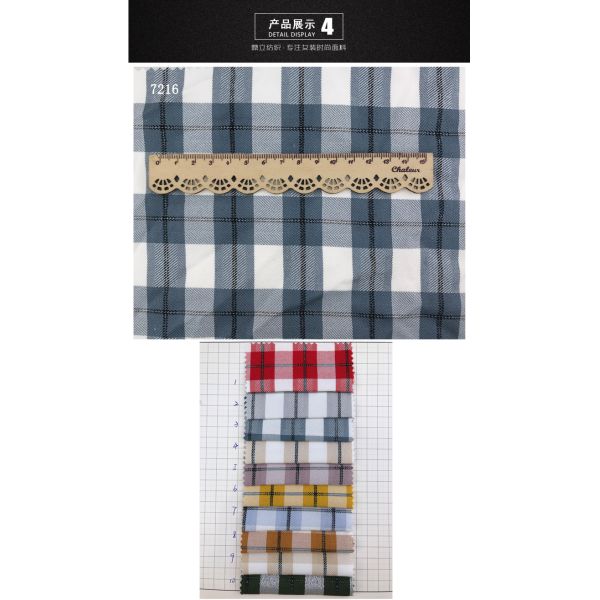 40s 30s Black And White Check And Stripe Fabrics 110 gsm-200 gsm Polyester Fabric