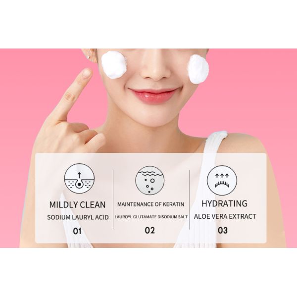 Oil Control 120ML Foaming Facial Cleanser MSDS Rose Water Face Cleanser