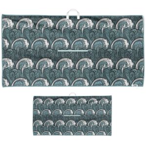 Wholesale Beautiful Printed Microfiber Waffle Golf Towel With Custom Logo