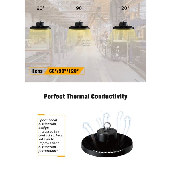 Industrial Ufo Led Shop Lights 300w 200LM/W Commercial Ufo Lights Led For Warehouse