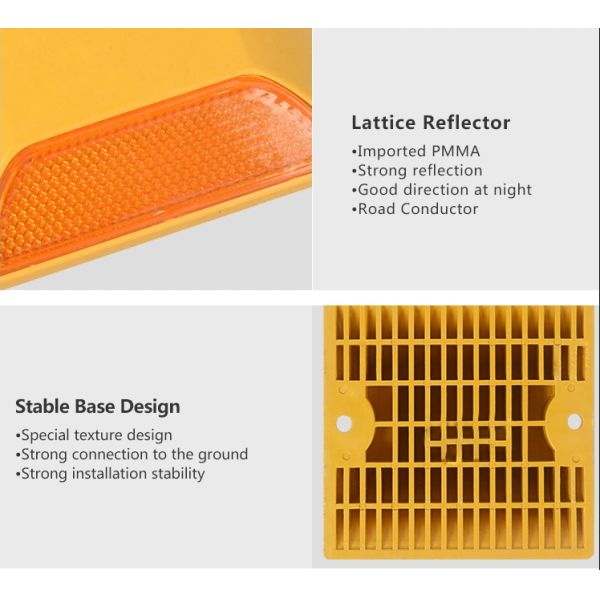 High Reflective Plastic Road Stud Red Cat Eye Road Reflector for Road Safety Measures