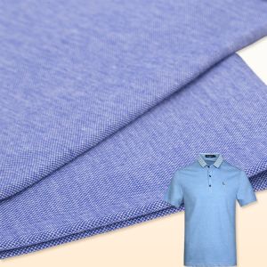 Quality Lightweight Cotton Pique Material Low Shrinkage Soft Striped Stretch Fabric for sale