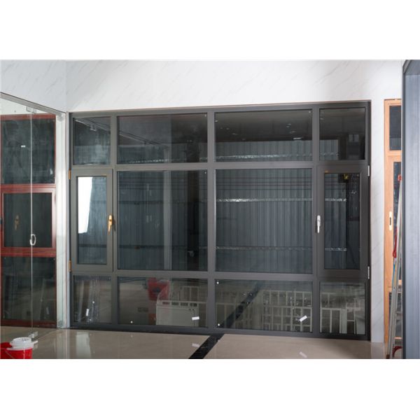 Grey Anodized Aluminum Casement Windows 1.2mm - 2.0mm Profile Thickness