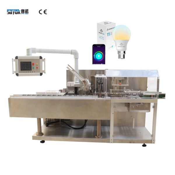 Easy Operation Horizontal Automatic Cartoning Machine For LED Bulbs Lights