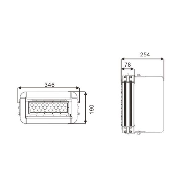 50 Watt Outdoor LED Flood Lights 5000K 160lm/W Outdoor Floodlights For Football