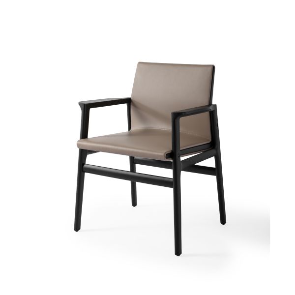 Modern Office Solid Wood Chair Armchair Type Brown Color