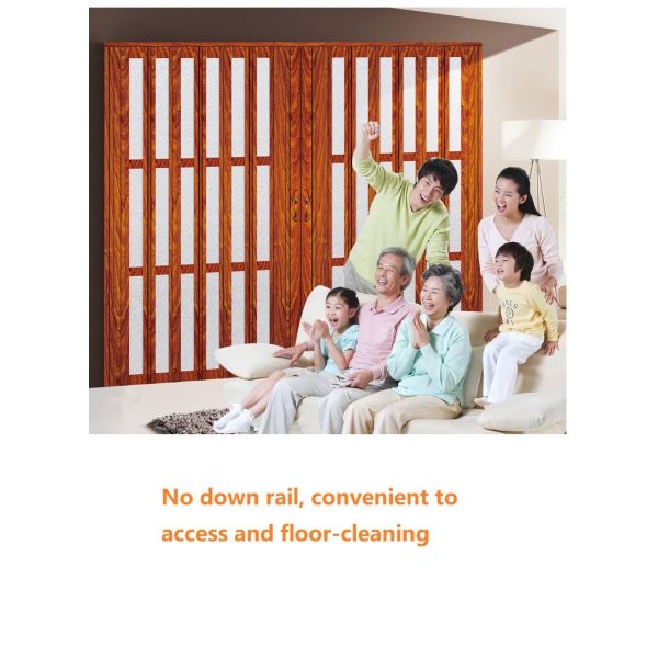 Odorless Folding PVC Sliding Door For Open Partition Rail Free Kitchen Bathroom