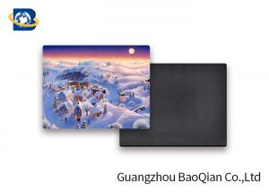 China PET Custom Refrigerator Magnets , Printed Fridge Magnets Snow Covered Landscape Image on sale