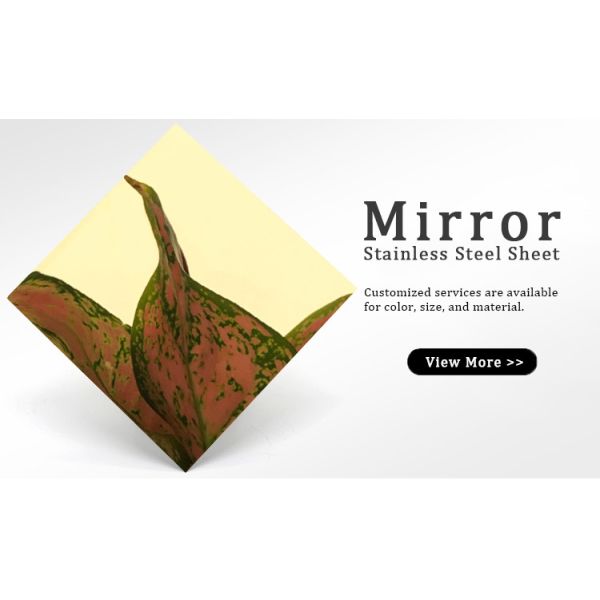 316 Green Mirror Decorative Stainless Steel Sheet 8K Polishing 0.3mm Thickness