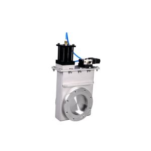 Quality Pneumatic Drive Vacuum Gate Valve Silver Gray Matte Finishing Surface for sale