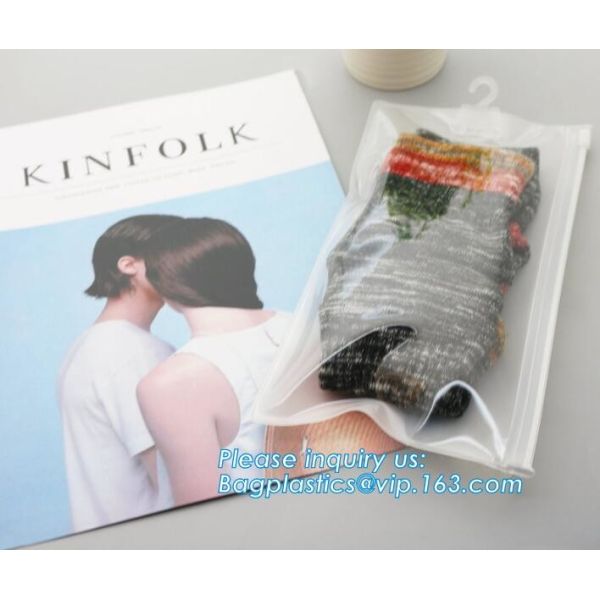 hanger bag with zip lock on the top,Frosted Zip lockk bag EVA PVC hanger bag for clothes, EVA frost drawstring bag, Froste